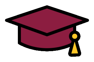 animated gif of an ASU maroon and gold mortarboard